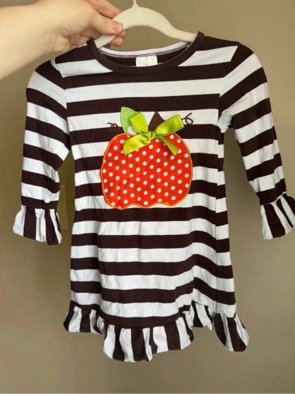 Girls XS Pumpkin Fall Dress